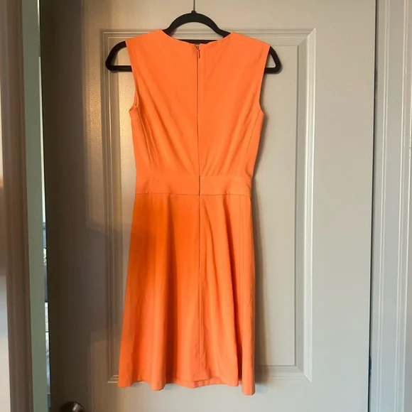 BCBGMaxAzria Vibrant Orange Midi Dress - Picture 2 of 3
